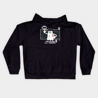 BOO Teacher dressed as a GHOST - cute Halloween Kids Hoodie